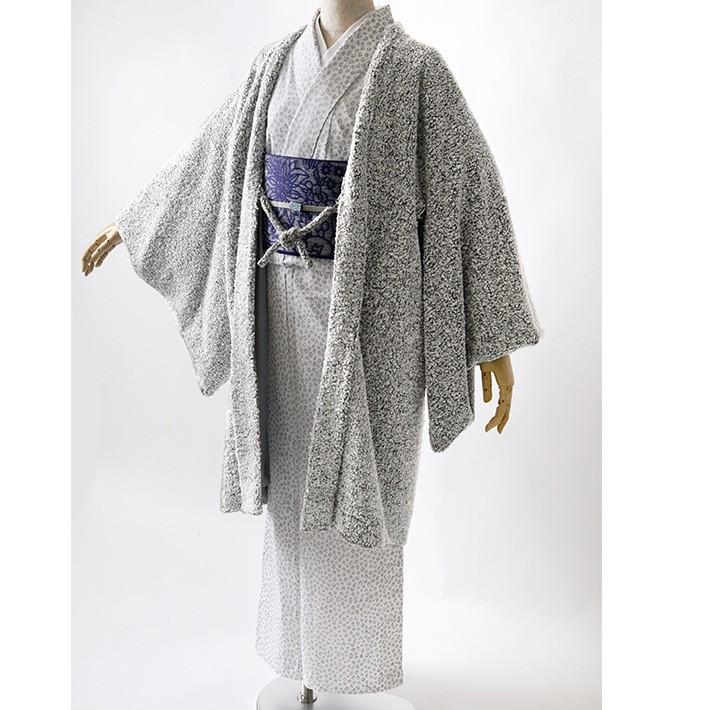 ツイード 洒落着物コート 和装新品未使用 タグ付きWhite 白 言わし  