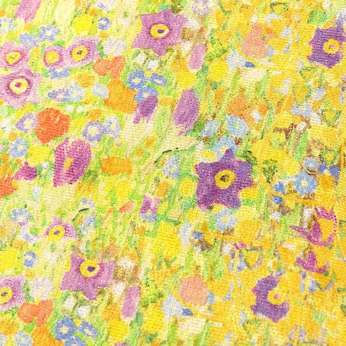 名古屋帯 クリムト 接吻 染め帯 黄 金 黒 絵画 アールヌーヴォー 西洋