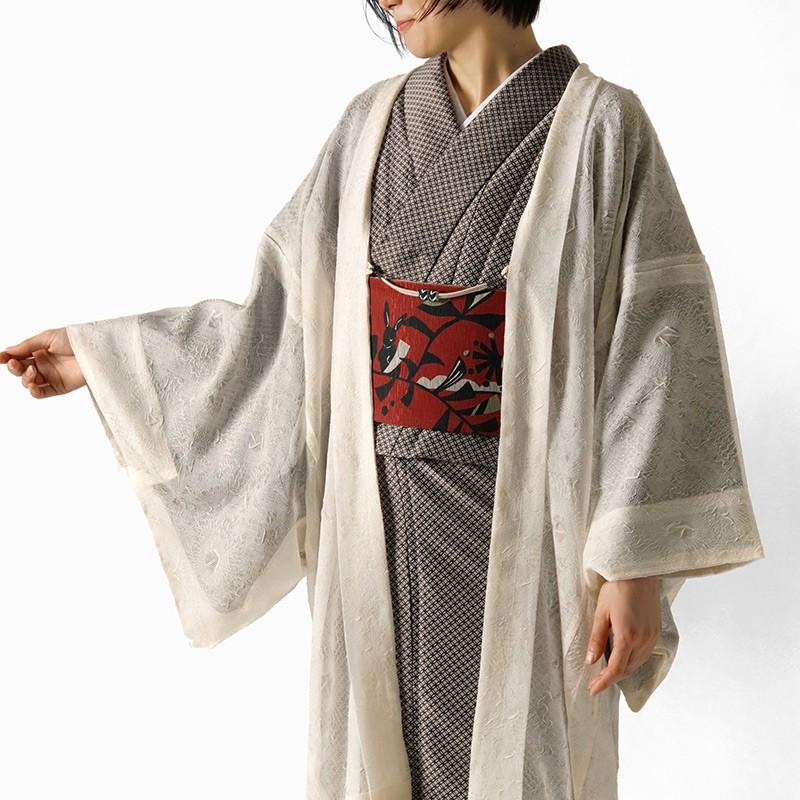 最大95%OFFクーポン最大95%OFFクーポン長羽織 オフ白 オーガンジー 薄