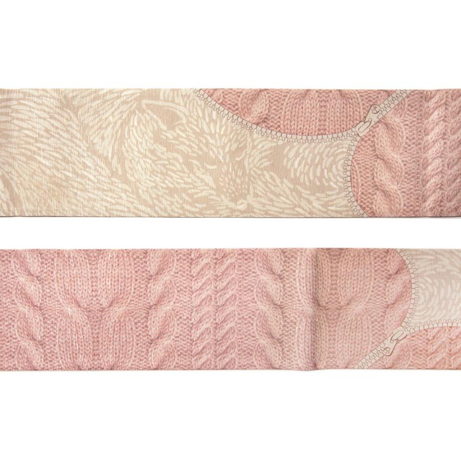 半幅帯 WAKKA オオカミのクローゼット ピンク フェイク ニット レース