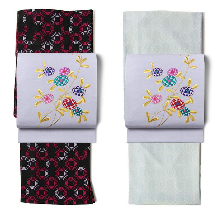 平和屋本店□極上 久留米絣 綿 反物 着尺 絣模様 国武織物謹製 証紙