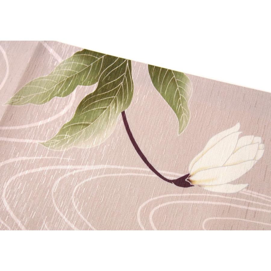 京袋帯 WAKKA 月下美人 ピンク 白 花 モダン 正絹 お太鼓 一重太鼓