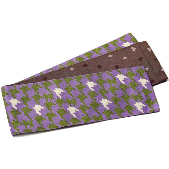 袋帯 緑と紫の波模様0123 袋帯 緑と紫の波模様0123 - メルカリ