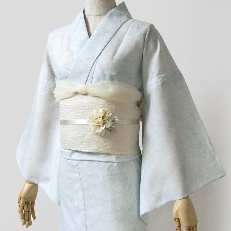 浴衣 和風館 レース 水色 レディース フェミニン 上品 モダン 女性用