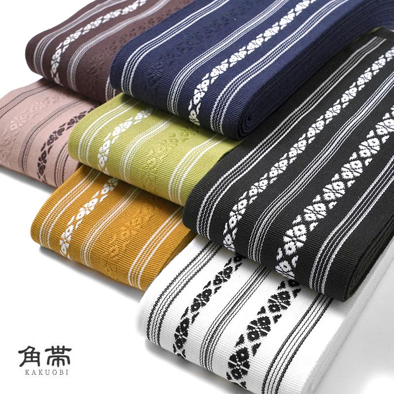 角帯 献上柄 全12色 綿 リバーブル 日本製 シック 伝統文様 男性用