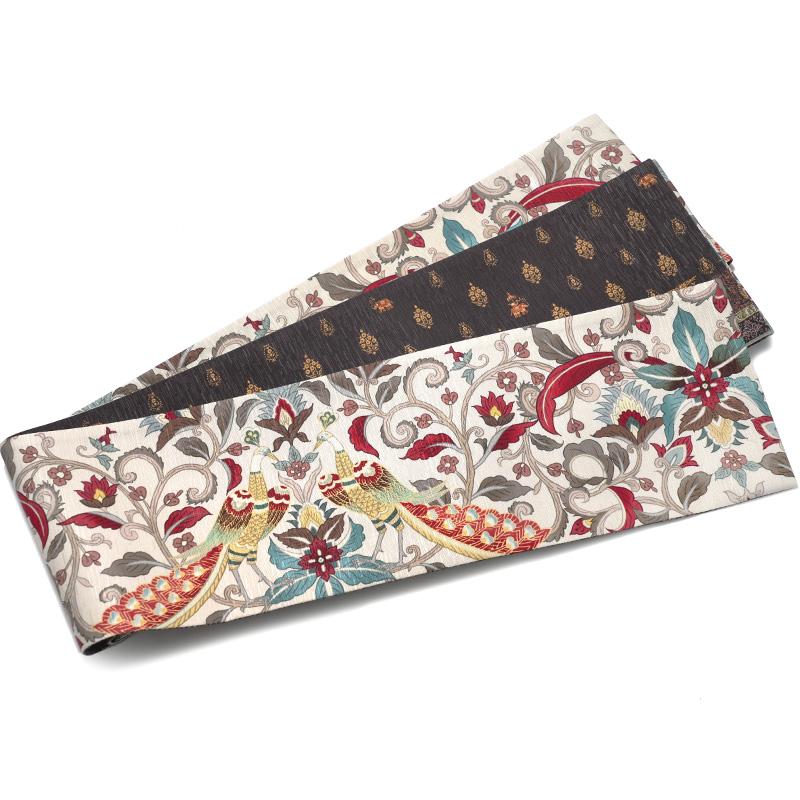 wakka リバーシブル半幅帯 更紗