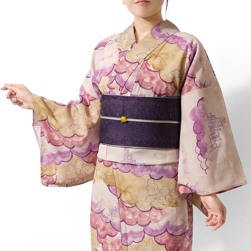 浴衣 tsumori chisato セオアルファ 雲 森 街 ピンク レディース 夏
