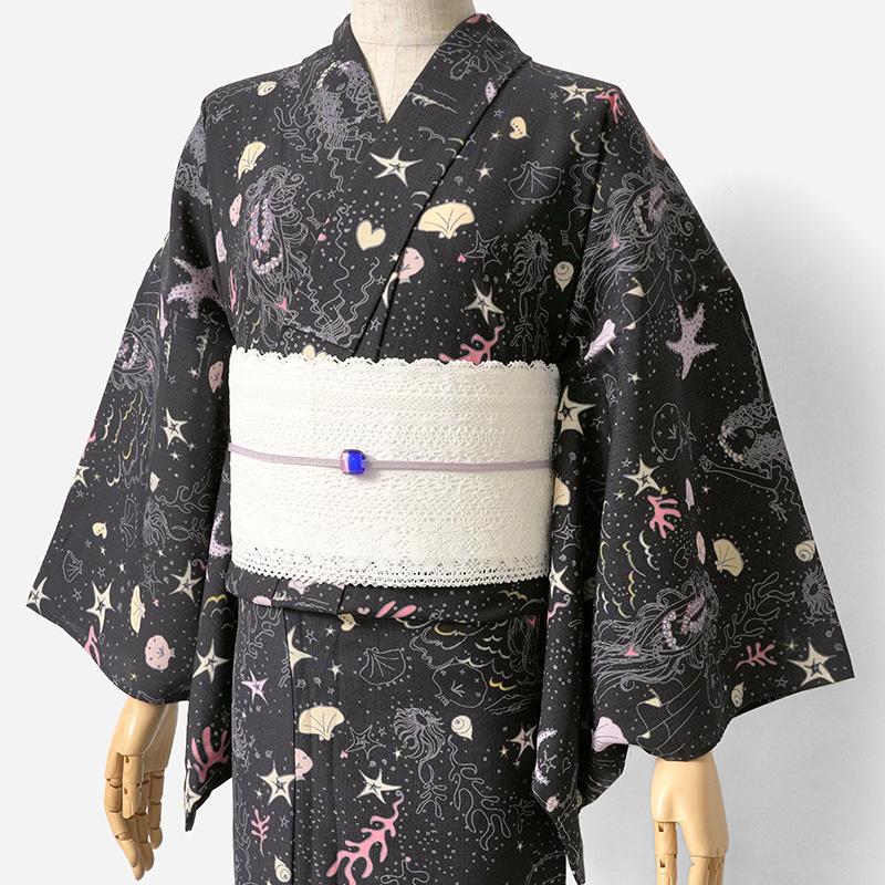 浴衣 tsumori chisato セオアルファ 海 貝 珊瑚 黒 ブラック 30 浴衣 tsumori chisato セオアルファ 海 貝 珊瑚 黒 ブラック 30