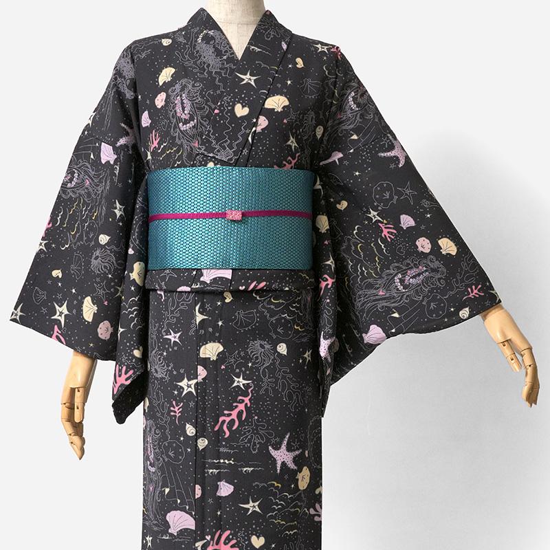 浴衣 tsumori chisato セオアルファ 海 貝 珊瑚 黒 ブラック 30 浴衣 tsumori chisato セオアルファ 海 貝 珊瑚 黒 ブラック 30