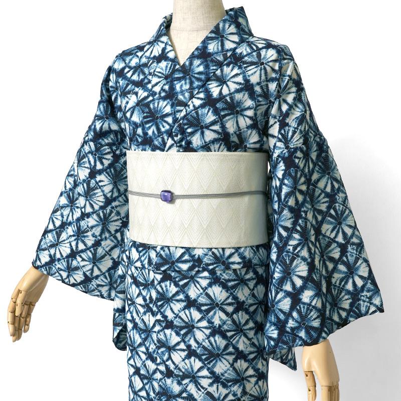 青々庵 絞り染め 夏着物 浴衣 紺 藍 白 セオアルファ 単衣 青々庵 絞り染め 夏着物 浴衣 紺 藍 白 セオアルファ 単衣