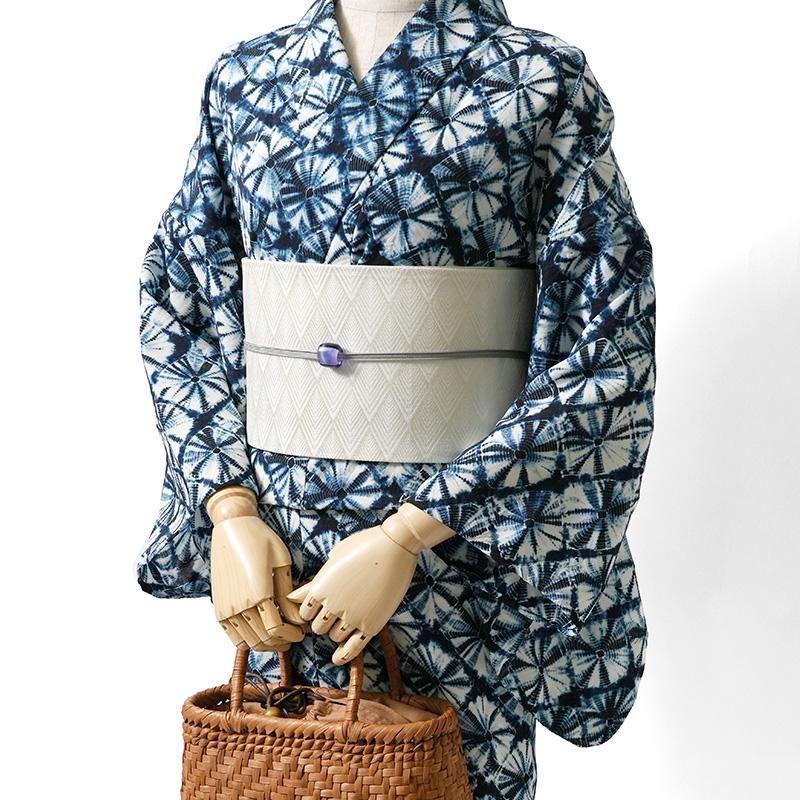 青々庵 絞り染め 夏着物 浴衣 紺 藍 白 セオアルファ 単衣 青々庵 絞り染め 夏着物 浴衣 紺 藍 白 セオアルファ 単衣