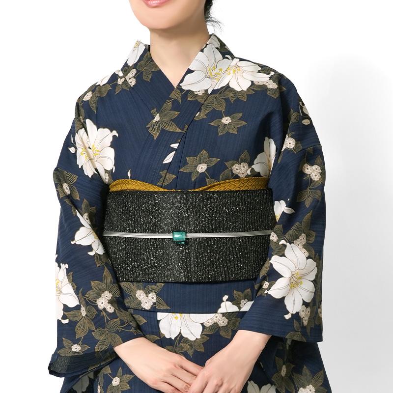 軽装帯 羅 黒 ラメ ゴールド シルバー ピンク シンプル お太鼓 作り帯