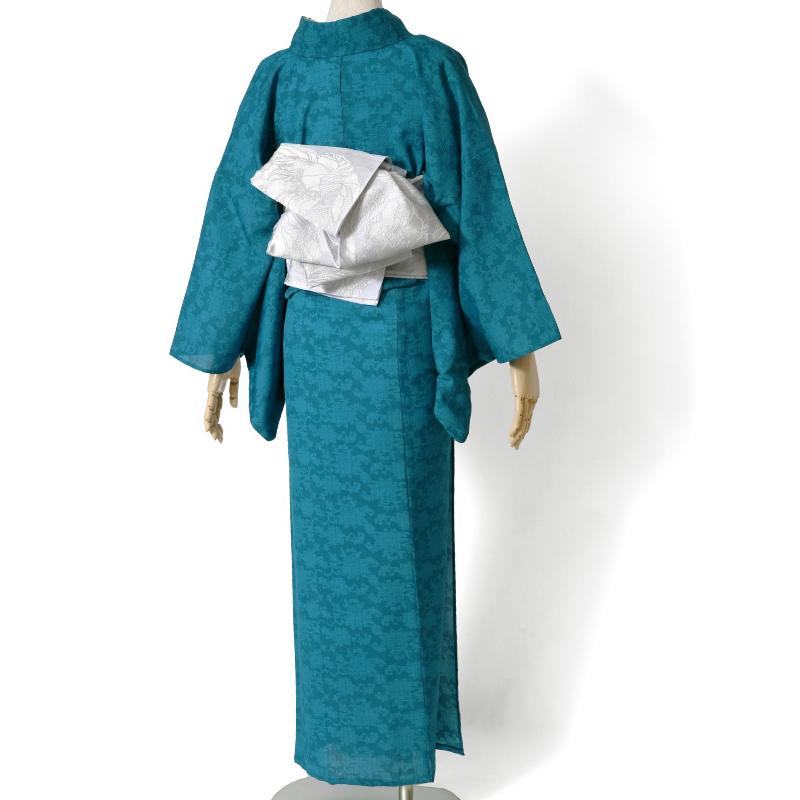 着物 セオアルファ 単衣 JAPAN MODE 花唐草 更紗 ターコイズ 青 着物 セオアルファ 単衣 JAPAN MODE 花唐草 更紗 ターコイズ 青