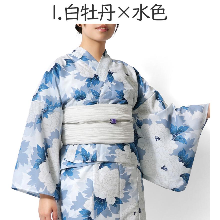 ワンピース 浴衣 セパレート 二部式 花柄 牡丹 椿 レディース 女性用