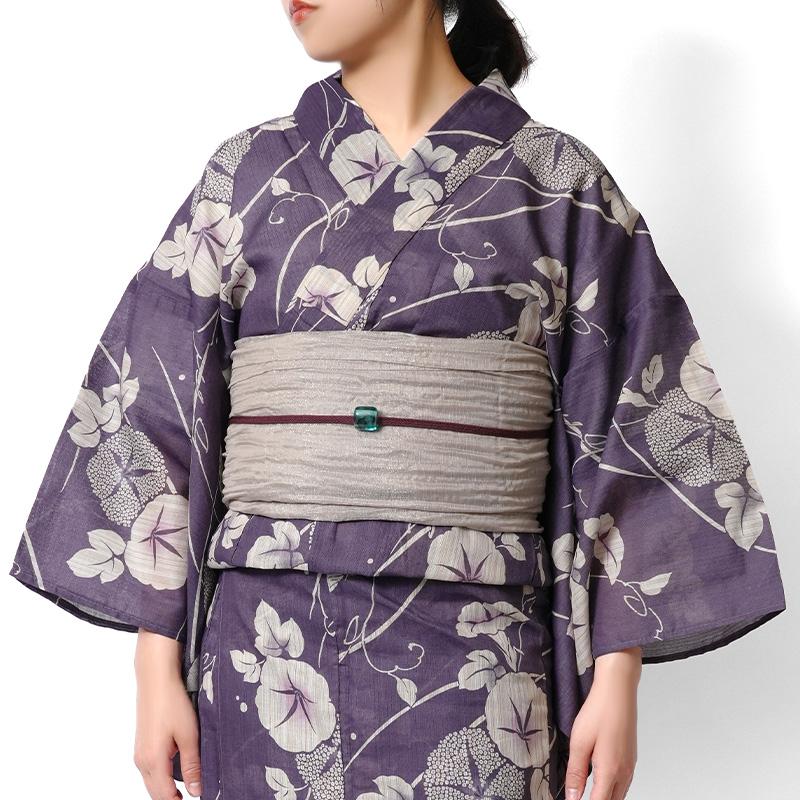 浴衣　反物　まとめ売り　綿100% 青　紫　緑　蝶　花　朝顔　トンボ　クイーン 浴衣 綿麻 アサガオ 紫 藤 生成り 花 古典柄 あさがお シック レトロ