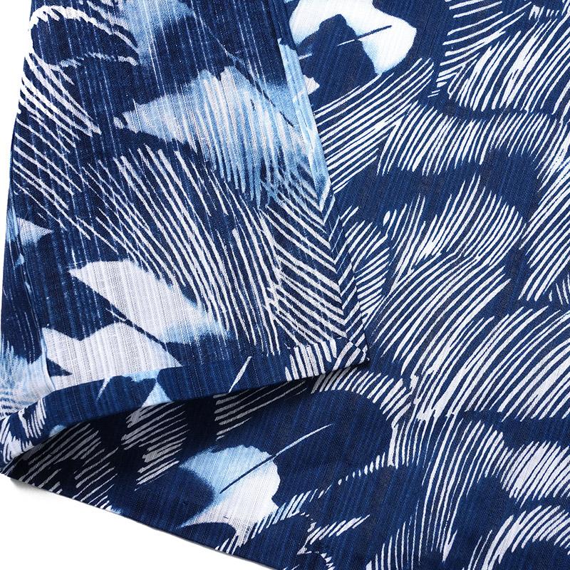 浴衣 美術サロン 藍捺染  羽 鳥 藍 紺 白 知多木綿 レディース カッコイイ 上品 女性用 仕立上がり 単品 日本製 本染め 羽根の画像