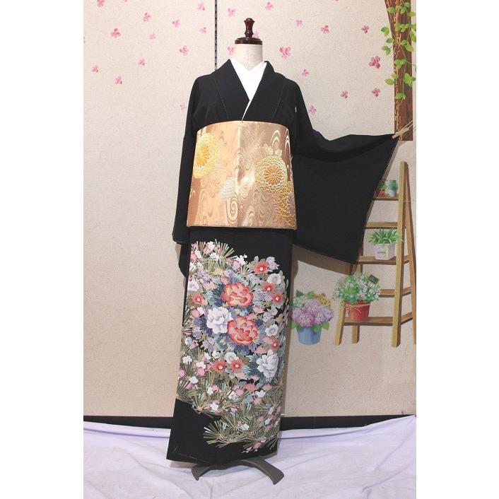 未使用/ 作家物・友禅の黒留袖 五三の桐紋 : no3069 : きもの 姫桜 