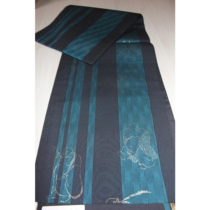 帯1209 ○高級 正絹 両面全通 リバーシブル 袋帯