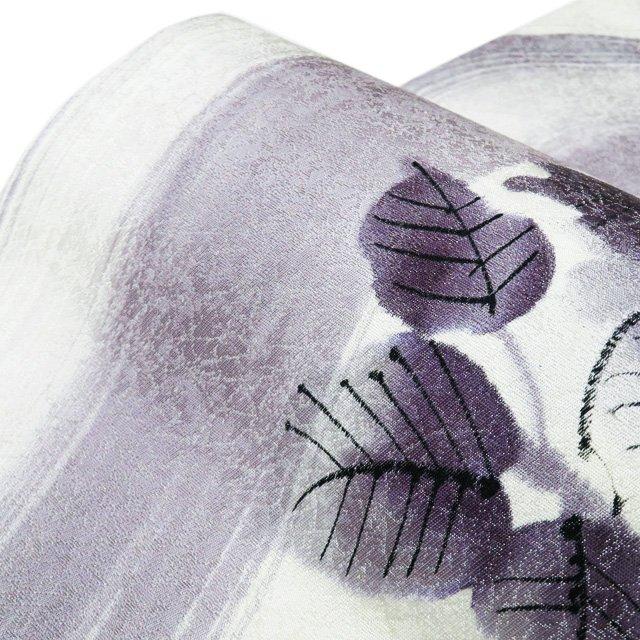 名古屋帯 なごや帯 中古 正絹 カジュアル 仕立て上がり 花の図 バラ  