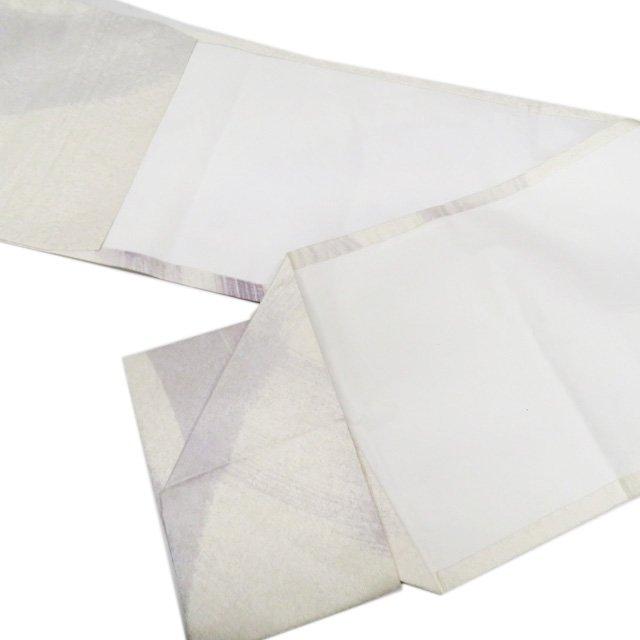 名古屋帯 なごや帯 中古 正絹 カジュアル 仕立て上がり 花の図 バラ  