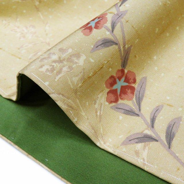 白山紬 着物 中古 正絹 袷 カジュアル 花模様 麦藁色 多色 身丈165.5cm 裄68cm L トール きもの北條 A1005-10 白山紬 着物 中古 正絹 袷 カジュアル 花模様 麦藁色 多色 身丈165.5cm