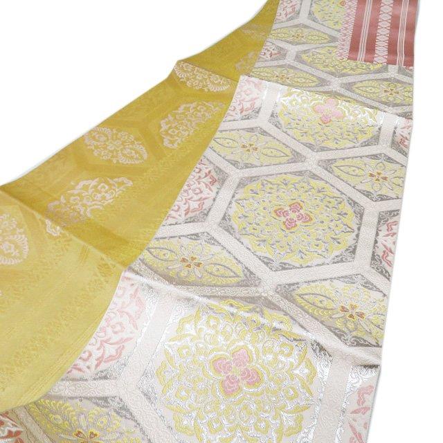 開き名古屋帯 なごや帯 中古 リサイクル 正絹 仕立て上がり 双美 本場  