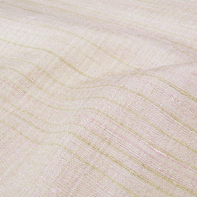 特選 横田康子 反物 着尺 着物 未仕立て 新古品 正絹 紬地 手織 灰梅色  