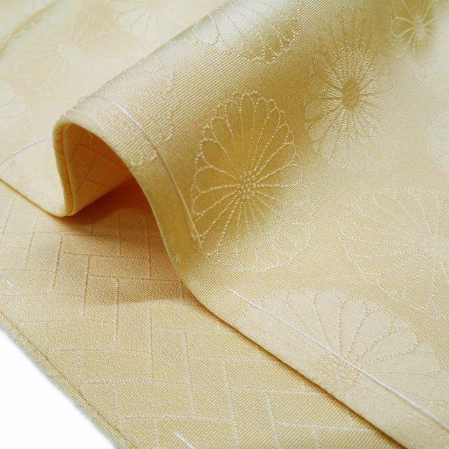 色無地　フルセット　黄　地紋　吉祥文様　パールトーン加工　シンプル　着物　L3 TORAY（東レ） 洗える 色無地 着物 単衣 仕立て上がり 日本製 東レ（淡