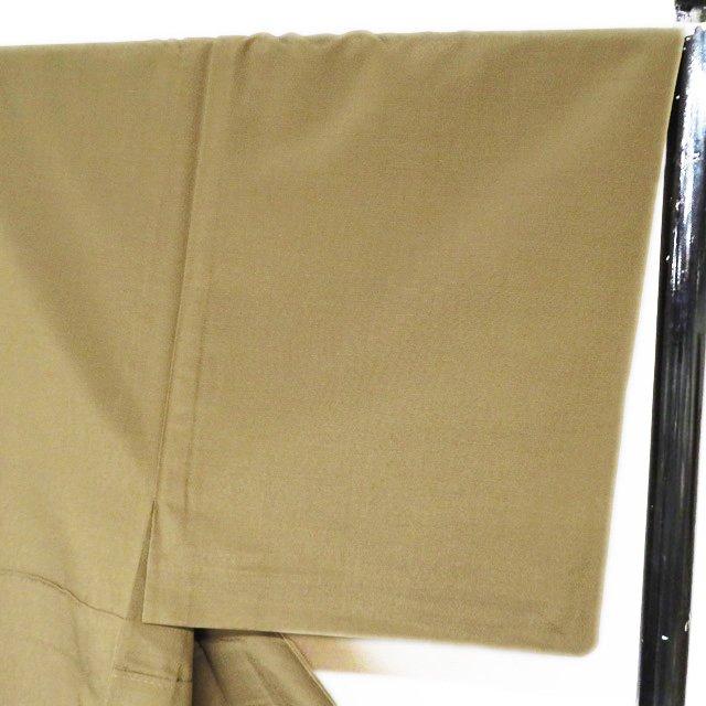 特選 男物 着物 正絹 中古 単衣 本場 塩沢 ラベル付き 朽葉色 身丈143cm 裄70.5cm きもの北條 A1017-3 特選 男物 着物 正絹 中古 単衣 本場 塩沢 ラベル付き 朽葉色 身丈
