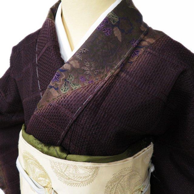 特選 訪問着 着物 未使用 正絹 袷 汕頭刺繍 スワトウ 花模様 焦