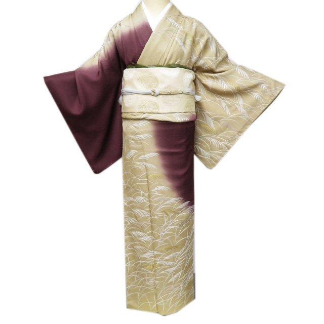 まっき―様［3957］色留袖 美品 花亀甲波文 比翼付 五つ紋 九曜 正絹着物袷 3957］色留袖 美品 花亀甲波文 比翼付 五つ紋 九曜 正絹 着物 袷