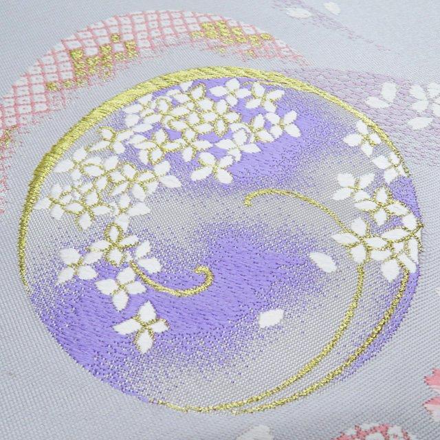 袋帯 中古 リサイクル 正絹 フォーマル 仕立て上がり 六通 花模様 花四季譜 白菫色 多色 金 きもの北條 A1033-16 袋帯 中古 リサイクル 正絹 フォーマル 仕立て上がり 六通 花模様 花