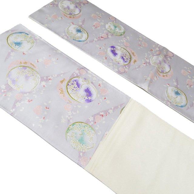 袋帯 中古 リサイクル 正絹 フォーマル 仕立て上がり 六通 花模様 花
