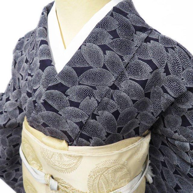 付下げ 付け下げ 訪問着 着物 中古 正絹 セミフォーマル 金駒刺繍 桜の花びら 黒紅色 身丈168cm 裄66cm L トール きもの北條 A1033-8 付下げ 付け下げ 訪問着 着物 中古 正絹 セミフォーマル 金駒刺繍 桜の