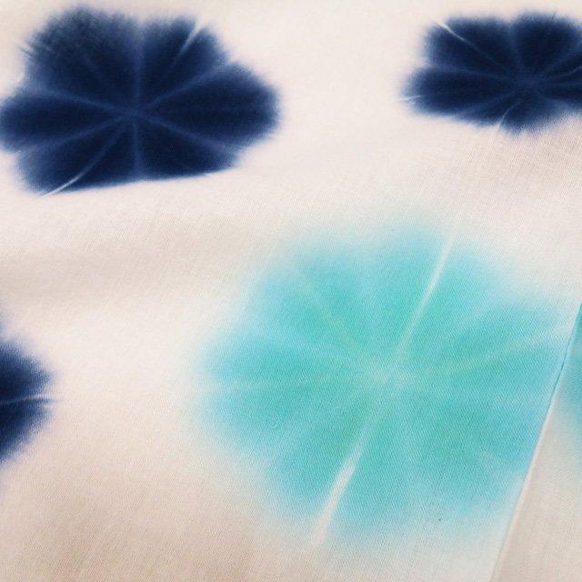 夏物 浴衣 着物 未使用 木綿 カジュアル 板締め絞り 青系色 多色 身丈161.5cm 裄66.5cm M きもの北條 A1035-16 夏物 浴衣 着物 未使用 木綿 カジュアル 板締め絞り 青系色 多色 身丈