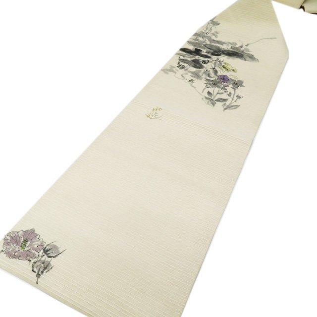 夏物 名古屋帯 なごや帯 中古 正絹 カジュアル 作家物 落款 A1040-16