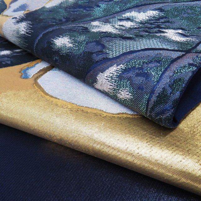 特選 袋帯 未使用 正絹 フォーマル 仕立て上がり 六通 果物の図 箔糸  