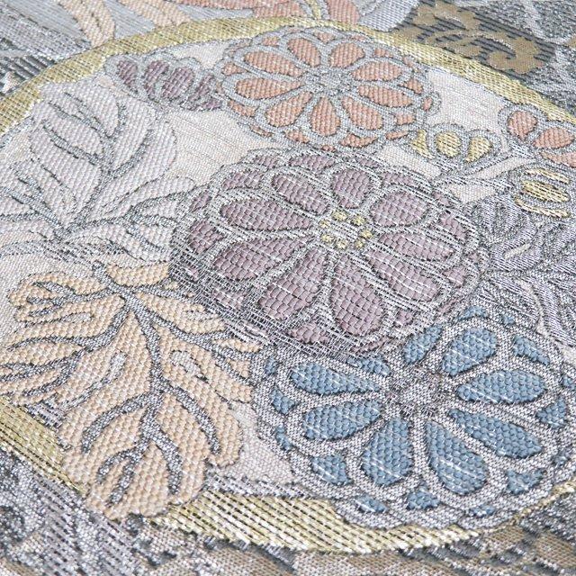 袋帯 未使用 正絹 仕立て上がり 六通 西陣織 ラベル付き 山城機業 丸花  