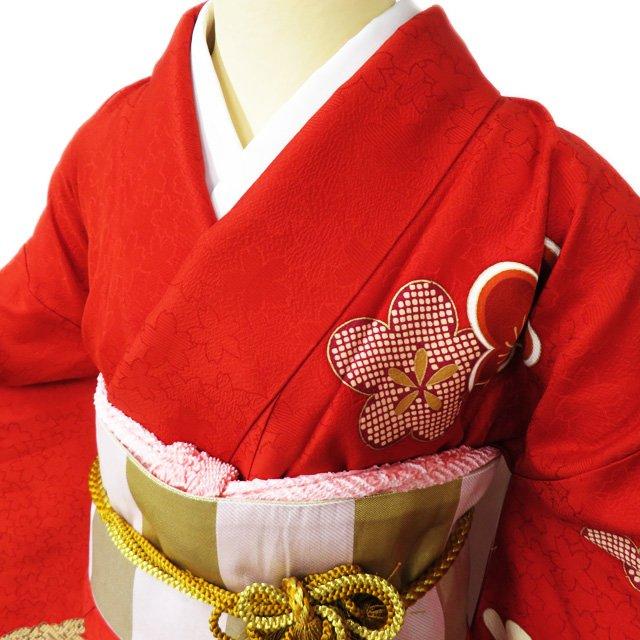 着物 振袖 赤 逸品 リサイクル 正絹 呉服 和服 和装【 楽天市場 