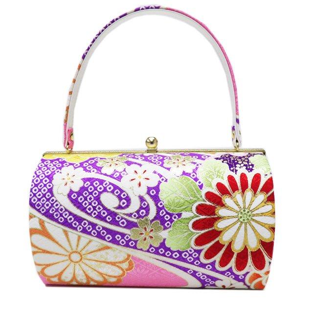 バッグ 草履 2点セット 和装小物 新古品 振袖用 花模様 24.5cm L
