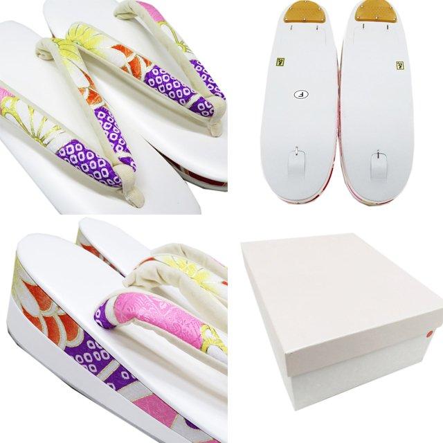 バッグ 草履 2点セット 和装小物 新古品 振袖用 花模様 24.5cm L 