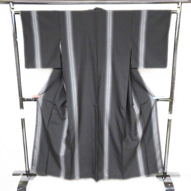 紬 着物 未使用 正絹 袷 カジュアル 墨色 多色 身丈160cm 裄63cm M きもの北條 A1047-6 紬 着物 未使用 正絹 袷 カジュアル 墨色 多色 身丈160cm 裄63cm M