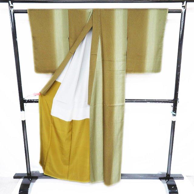 小紋 着物 中古 正絹 袷 カジュアル 暈し 墨流し 桑茶色 青朽葉色 身丈158cm 裄63cm M きもの北條 A1048-9 楽天市場】【 中古 】 小紋 リサイクル着物 正絹 袷 カジュアル 暈し