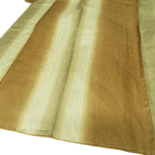 小紋 着物 中古 正絹 袷 カジュアル 暈し 墨流し 桑茶色 青朽葉色 身丈158cm 裄63cm M きもの北條 A1048-9 小紋 着物 中古 正絹 袷 カジュアル 暈し 墨流し 桑茶色 青朽葉色 身丈