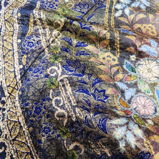 特選 振袖 着物 中古 正絹 桐屋 翠山工房 徳永憲峯 辻が花 絞り 地模様