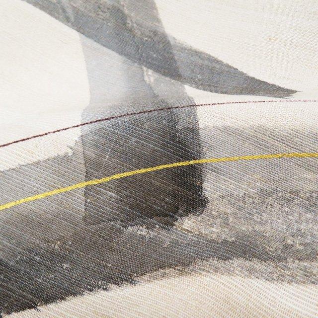 袋帯 未使用 正絹 紬地 カジュアル 仕立て上がり お太鼓柄 砂色 多色  