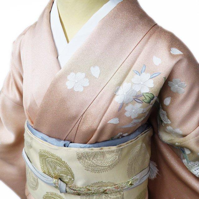 銀通し】正絹 振袖 一部金駒、刺繍 ガード 袷