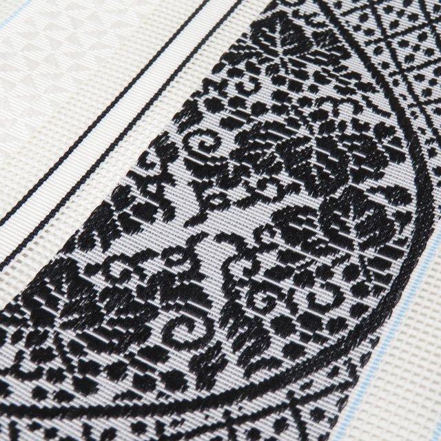 夏物 帯反物 新古品 リサイクル 正絹 紗 未仕立て 博多織 ラベル付き 