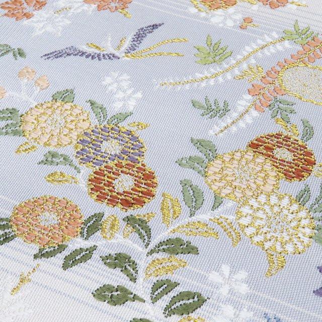 袋帯 中古 リサイクル 正絹 フォーマル 仕立て上がり 六通 ヱ霞に花  