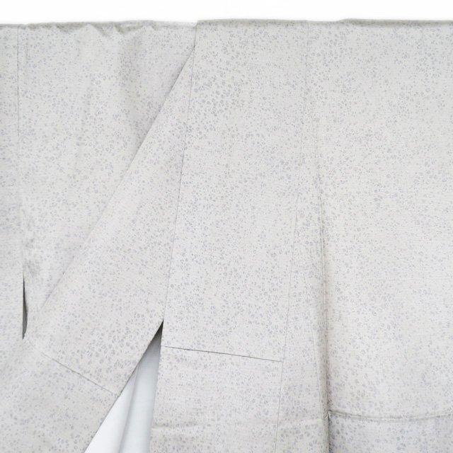 大島紬 着物 中古 正絹 袷 セミフォーマル 暈し 灰白色 多色 身丈156.5  